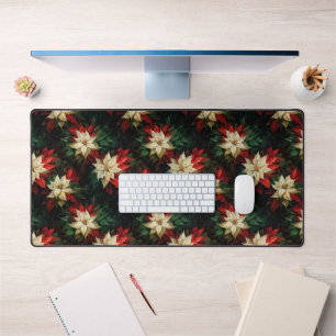 Belles Poinsettias rouges et blanches