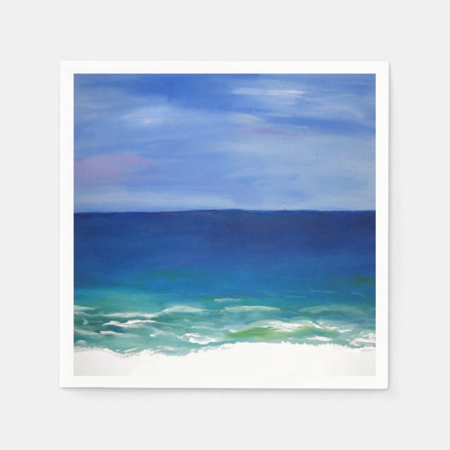 Belles serviettes en papier côtier de plage (Devant)