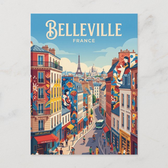 Belleville France Postcard (Front)