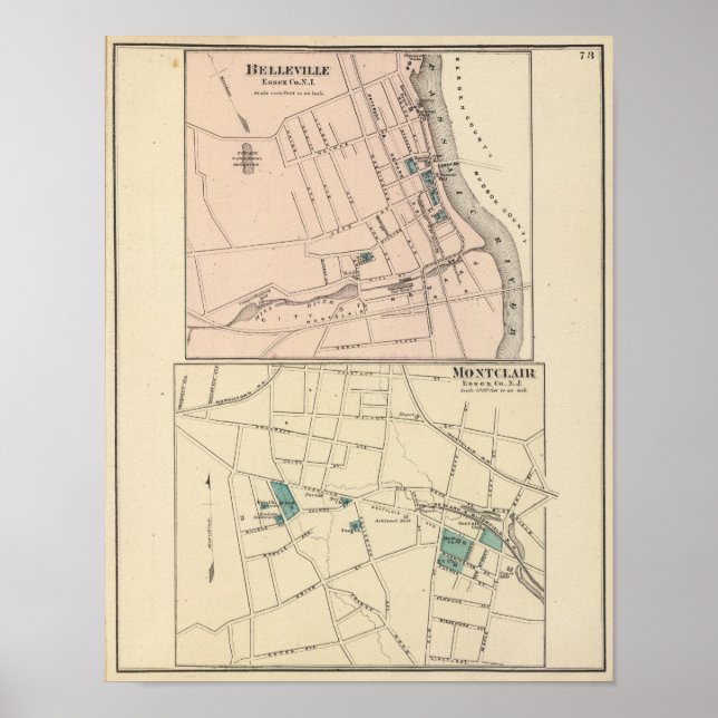 Belleville, Montclair, NJ Poster (Front)