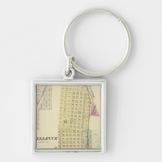 Bellevue and La Platte, Nebraska Keychain (Front)