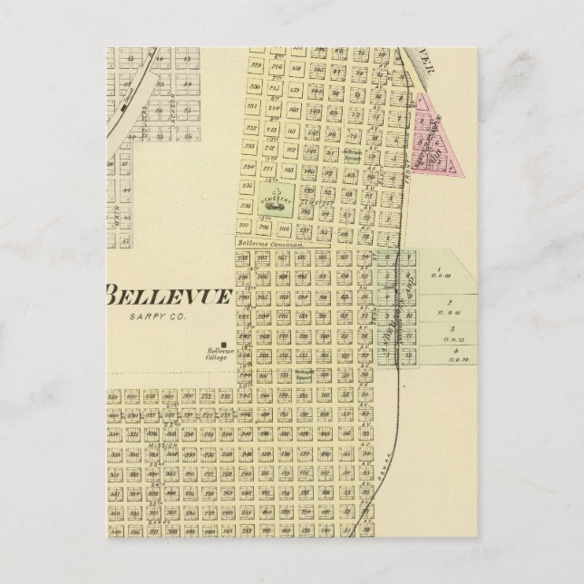 Bellevue and La Platte, Nebraska Postcard (Front)