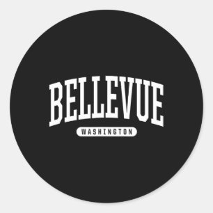 Bellevue Washington Vacation College Style Wa Usa Classic Round Sticker