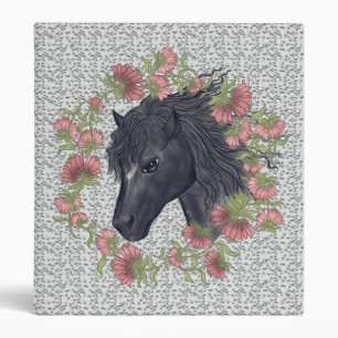 Bellflower Black Horse nom personnalisé Classeur