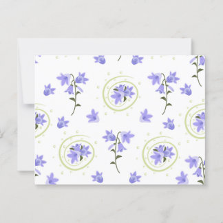 Bellflower seamless pattern postcard