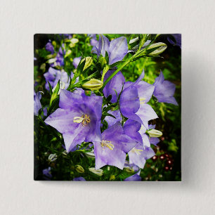 Bellflowers 2 Inch Square Button