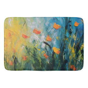 Bellflowers – Abstract Floral Meadow Bath Mat