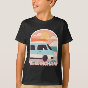 Bellingham Beach Retro Pastel Colours Sun And Surf T-Shirt