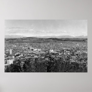 Bellingham, WA Town View from Sehome Hill 2 Poster