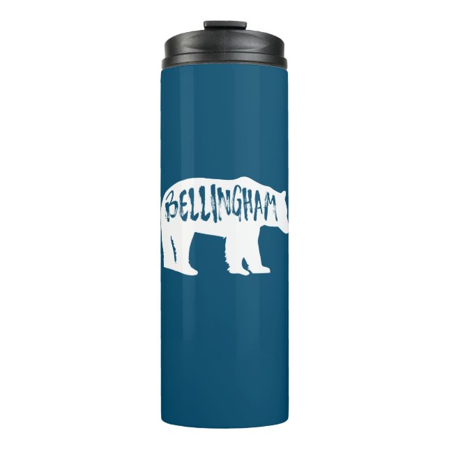 Bellingham Washington Bear Thermal Tumbler (Front)