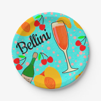 Bellini Cocktail Paper Plate