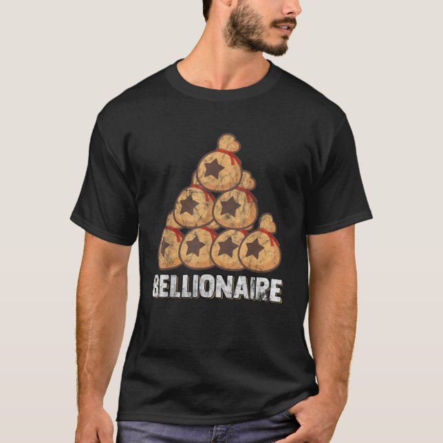Bellionaire Saving Money Billion Asset Humour Pun  T-Shirt (Front)