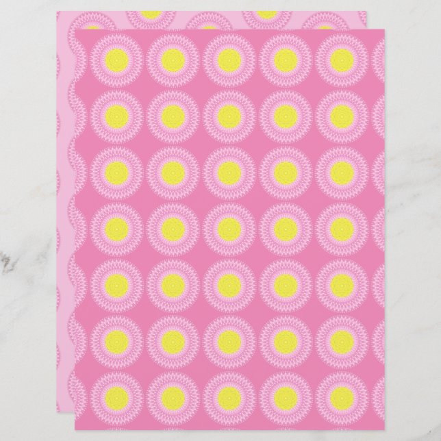 Bellis Mandala Scrapbooking Paper (Front/Back)