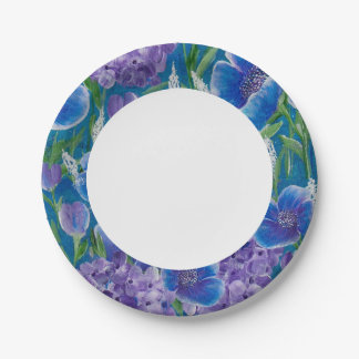 Bellisima Hydrangeas Paper Plate