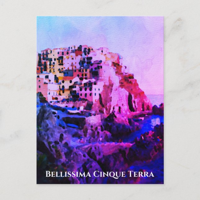 ** Bellissima - Italian Language Cinque Terre Post Postcard (Front)