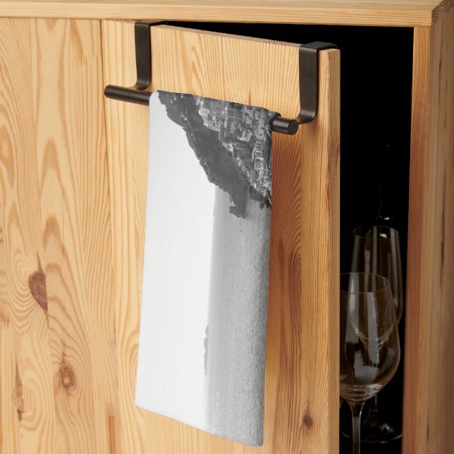 Bellissima Positano 1 - BW Kitchen Towel (Thirds Fold)