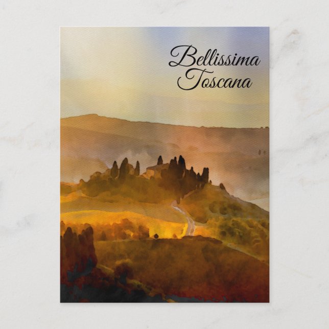 *~* Bellissima Toscana Tuscany Italian Language  P Postcard (Front)