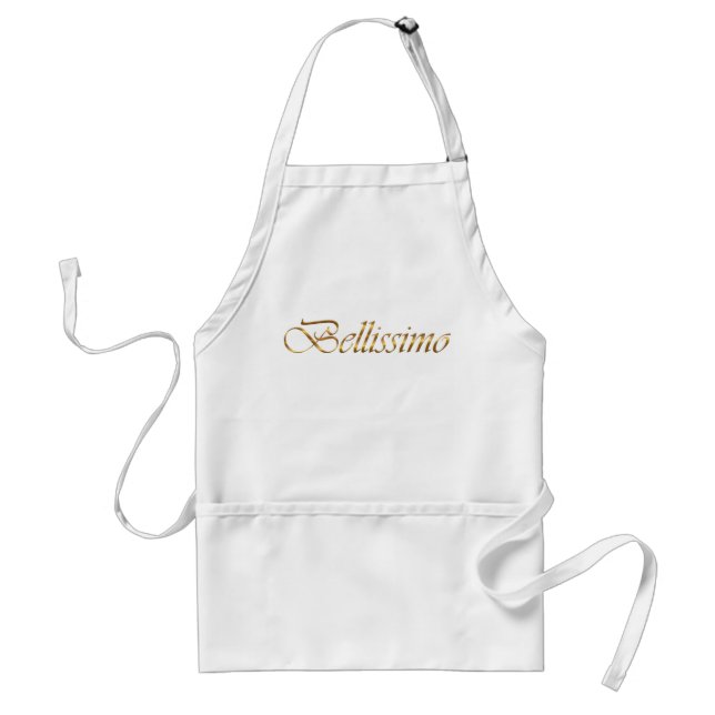 bellissimo. Golden gradient text. Standard Apron (Front)