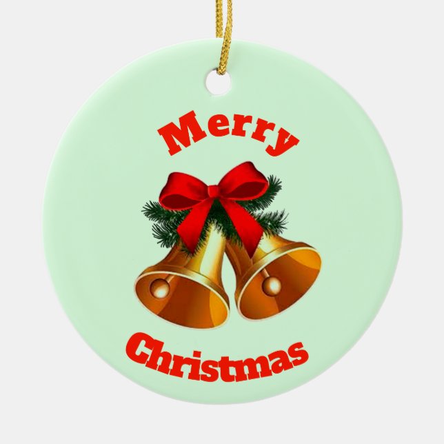 Bells and Holly Ornament (Front)