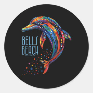 Bells Beach Australia Vintage Surfer Retro Surfing Classic Round Sticker