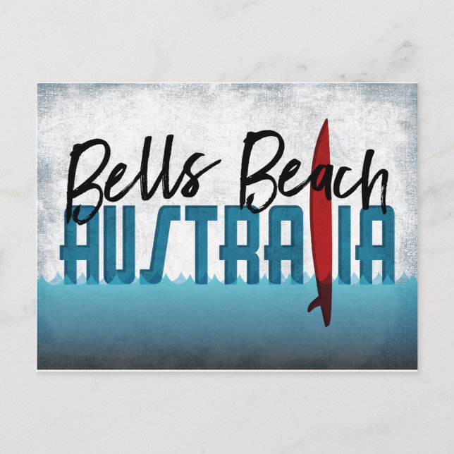 Bells Beach  Postcard Australia Surfboard (Front)