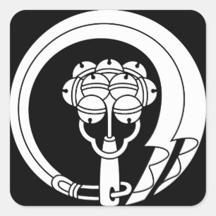 Bells circle square sticker