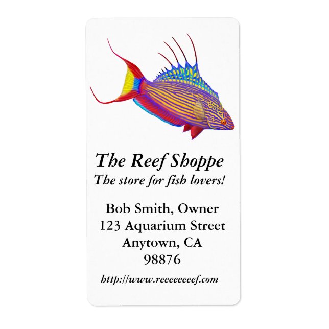 Bells Flasher Wrasse Customizable Label (Front)