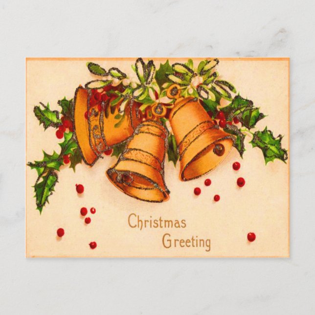 Bells & Holly Postcard (Front)