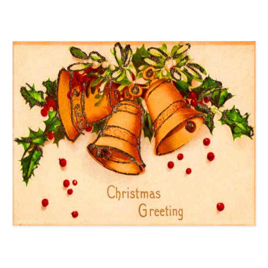 Bells & Holly Postcard