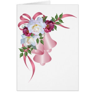 Bells roses avec des roses et des rubans