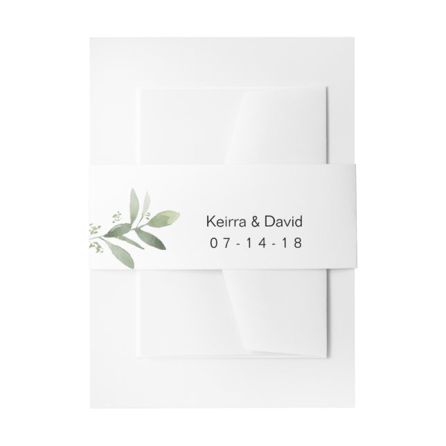 Belly Band for wedding invitation and rsvp Invitation Belly Band (Front Example)