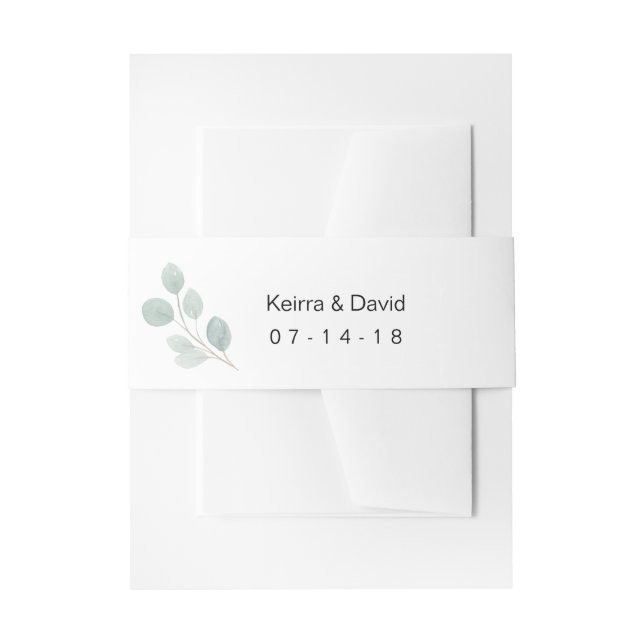 Belly Band for wedding invitation and rsvp Invitation Belly Band (Front Example)
