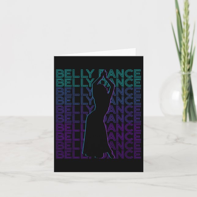 Belly Dance Belly Dancer Retro Belly Dancing  Card (Front)