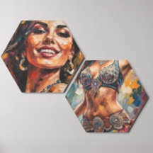 Belly dance body art painting 2 pieces