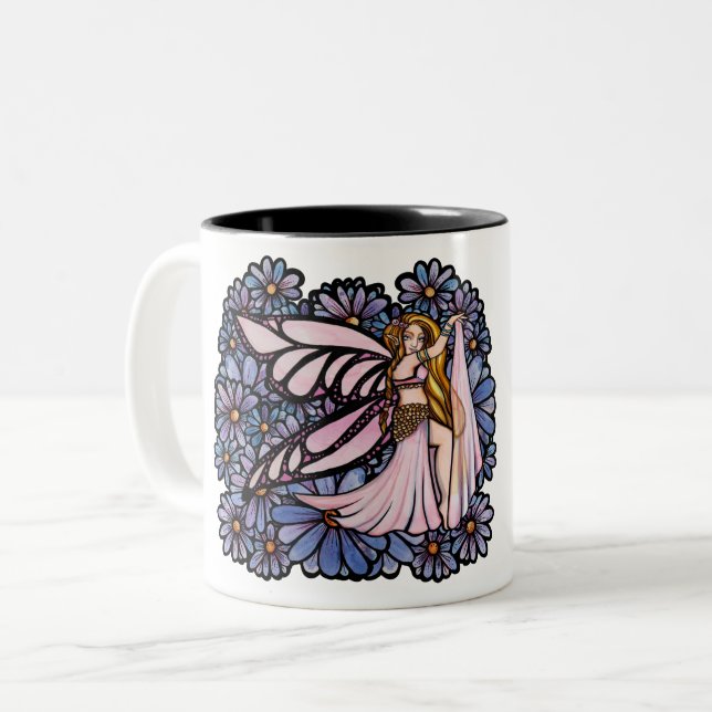 Belly Dance Fairy Art Belly Dancing Fairies        Two-Tone Coffee Mug (Front Left)