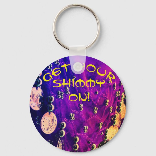 Belly dance hip scarf with coins keychain (Front)