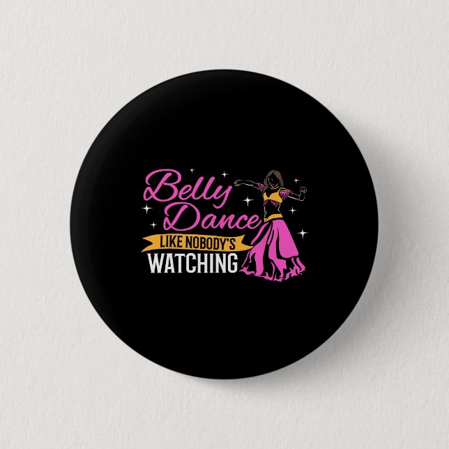 Belly Dance Professional Hip Belly Dancer Pro Bell 2 Inch Round Button (Front)