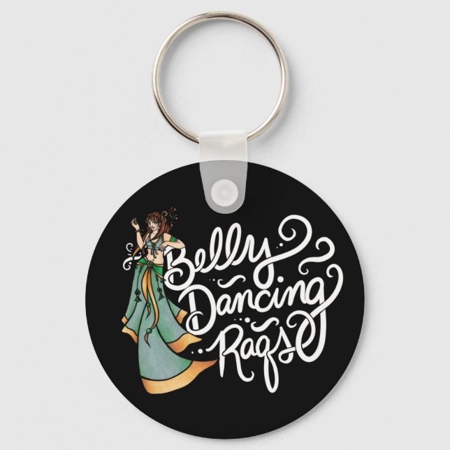 Belly Dance RAQS Fun Belly Dancing Art Keychain (Front)