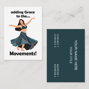 Belly Dancer Adding Grace To Movements Instructor Business Card