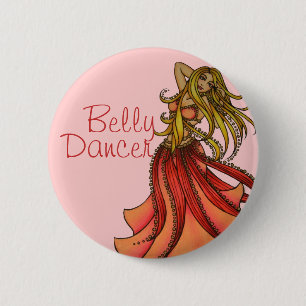 Belly Dancer art 2 Inch Round Button