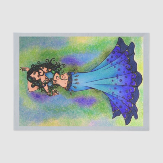 Belly Dancer Birthday Cards Tissue Paper (Front)