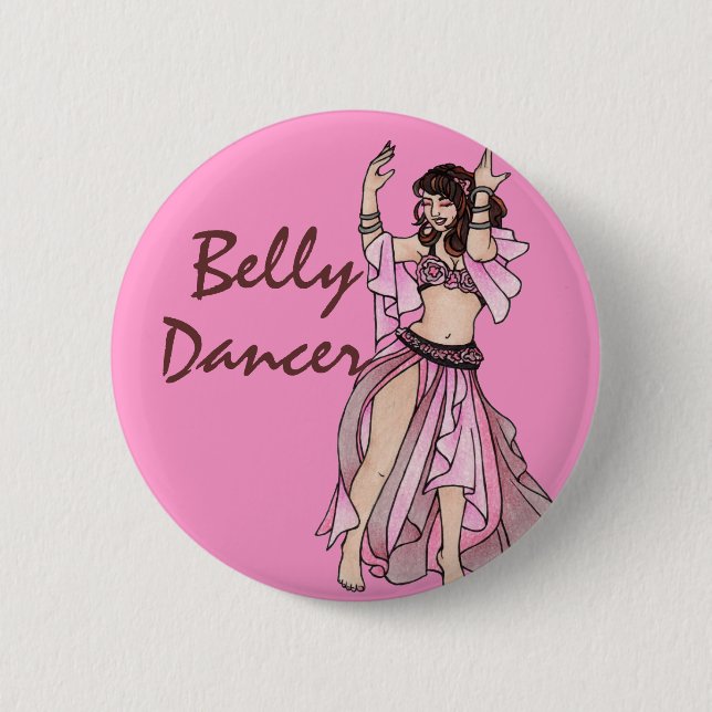 Belly Dancer Habibi 2 Inch Round Button (Front)