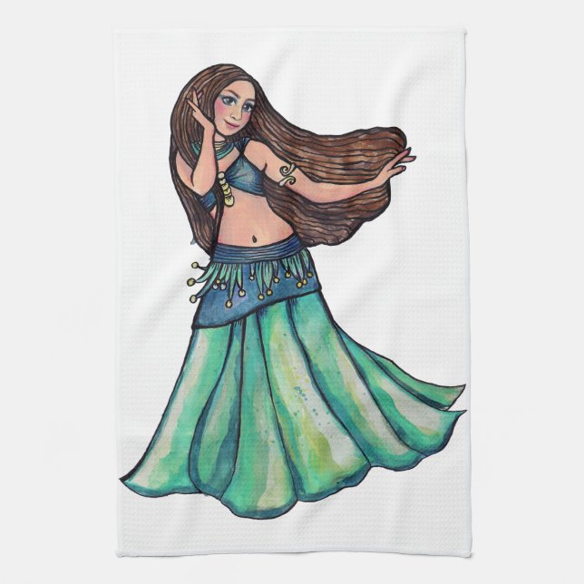 Belly Dancer                                       Kitchen Towel (Vertical)