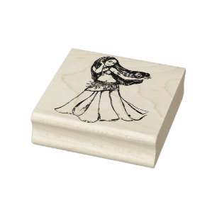 Belly Dancer Rubber Stamp