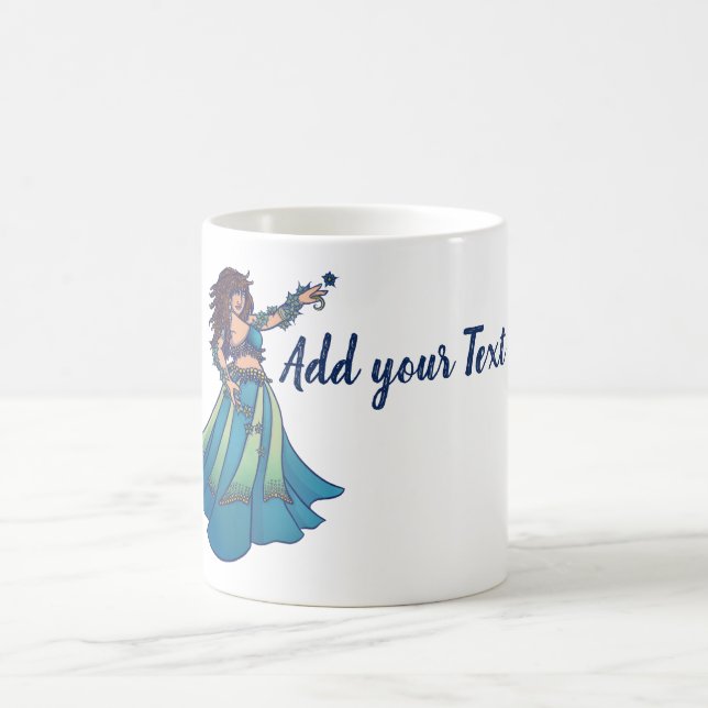 Belly Dancer Ruby Teal Art Coffee Mug (Center)
