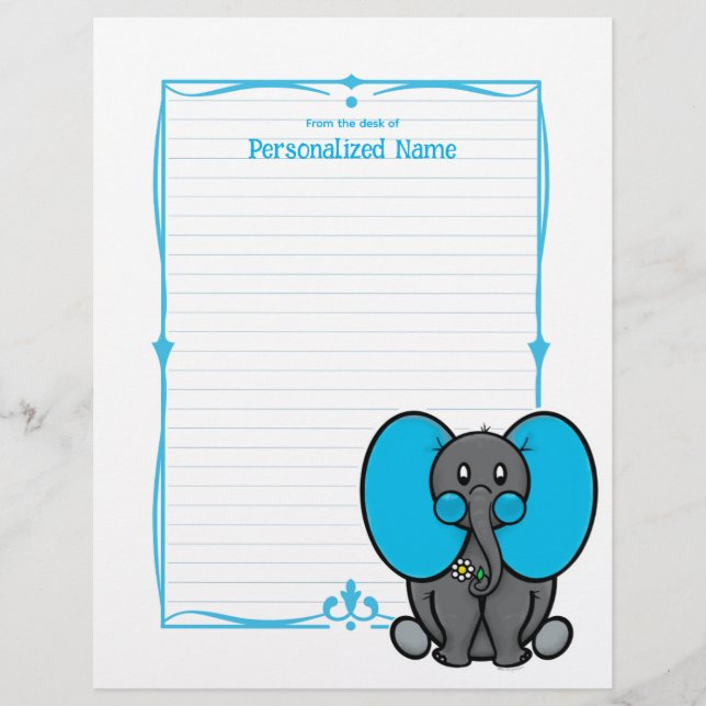 Belly Phant Blue Lined  Letterhead (Front)