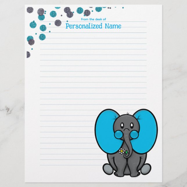 Belly Phant Dots Lined  Letterhead (Front)