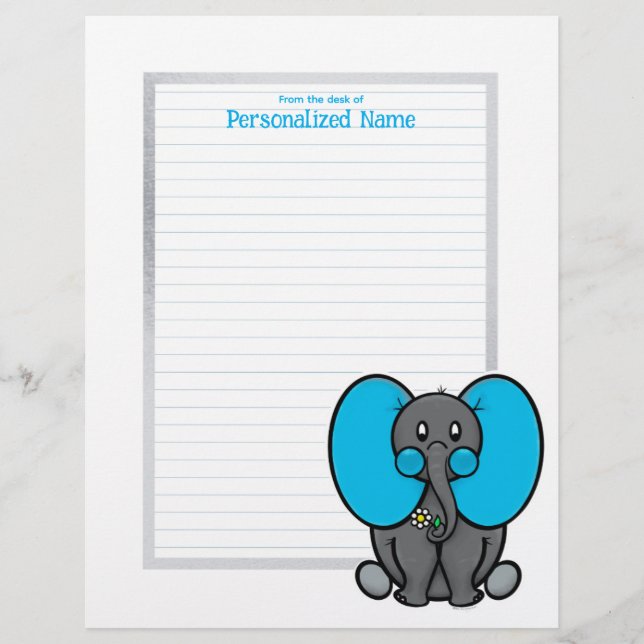 Belly Phant Grey Lined  Letterhead (Front)