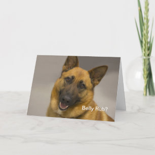 Belly Rub German Shepherd Birthday Card