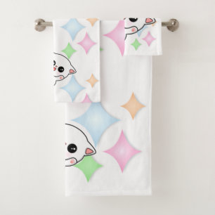 Belly Rub Time Kitten Bath Towel Set